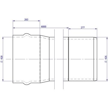 DN375 x 6m PN16 Cream Rhino Series 2 PVC-M Pipe Rieber RRJ