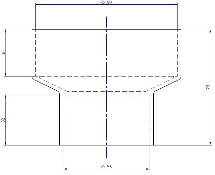DN90 x DN50 Stormwater PVC-U Round Adaptor SWJ