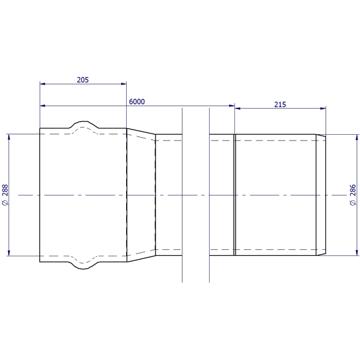DN250 x 6m PN18 Blue Rhino Series 2 PVC-M Pipe Rieber RRJ