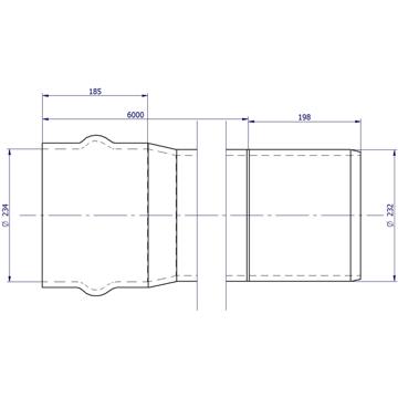 DN200 x 6m PN16 Blue Rhino Series 2 PVC-M Pipe Rieber RRJ