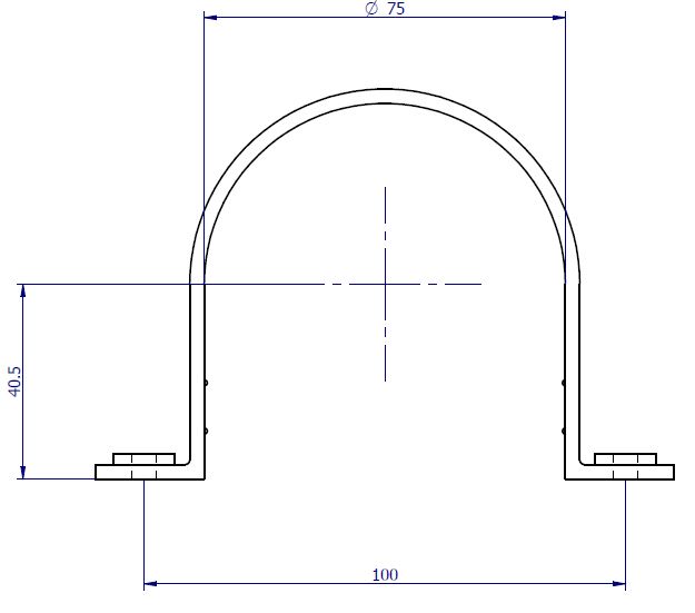 DN75 Rainwater Downpipe Clip