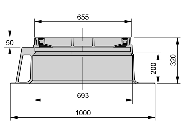 MH 600CO Conc Infill Cover and Frame Assembly Class D to suit EZIpit®1000